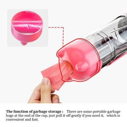 4 In 1 Portable Dog Water Bottle